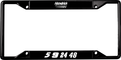 Hendrick Motorsports Team Numbers Black License Plate Frame