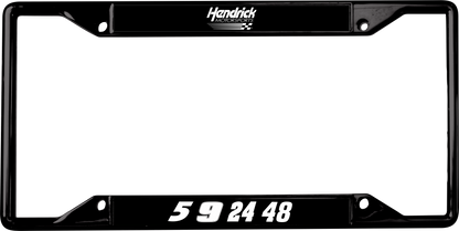 Hendrick Motorsports Team Numbers Black License Plate Frame