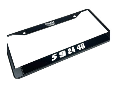 Hendrick Motorsports Team Numbers Black License Plate Frame