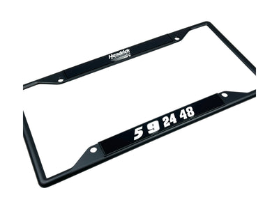 Hendrick Motorsports Team Numbers Black License Plate Frame