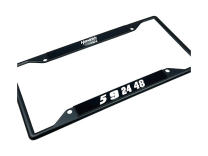 Hendrick Motorsports Team Numbers Black License Plate Frame