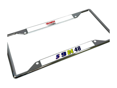 Hendrick Motorsports Team Numbers Chrome License Plate Frame