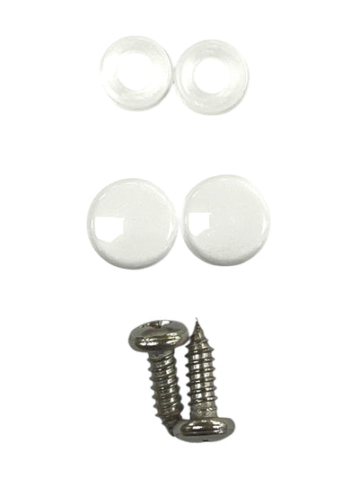 License Plate/Frame Generic Bolt Kit White (2 Piece)