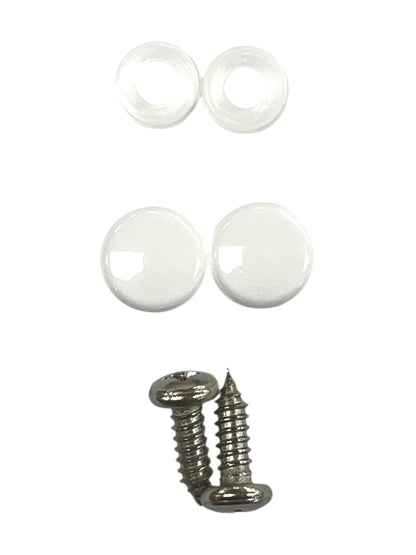 License Plate/Frame Generic Bolt Kit White (2 Piece)