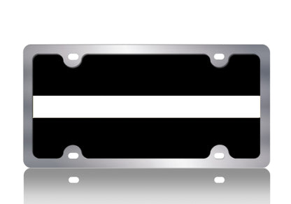 Thin Line Stainless Steel License Plate