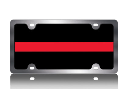 Thin Line Stainless Steel License Plate