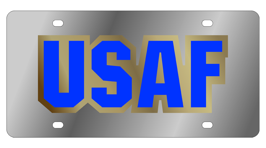 USAF Stainless Steel License Plate