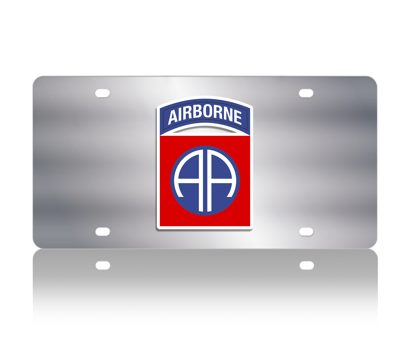 US 82nd Airborne Stainless Steel License Plate