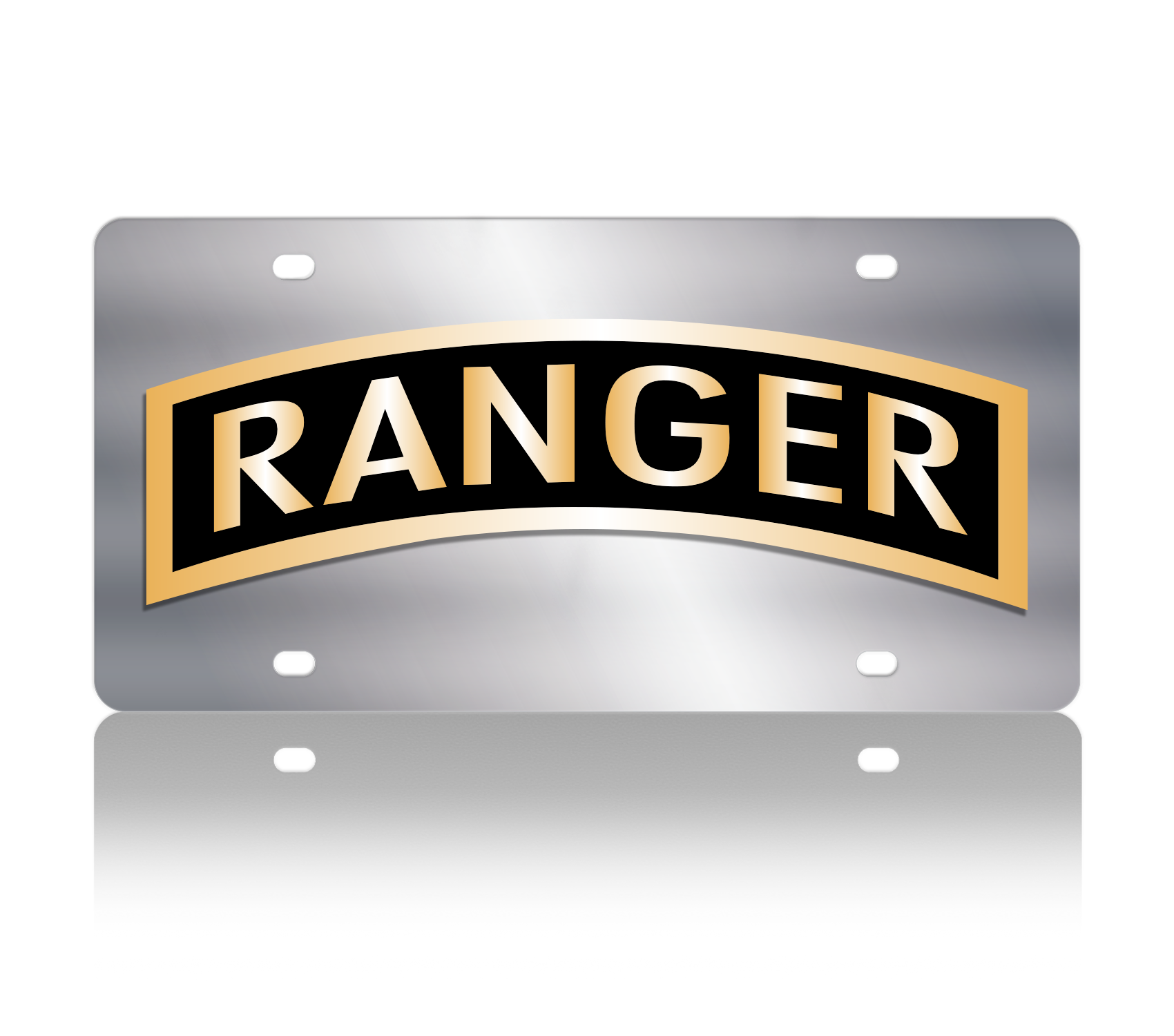 US Army Ranger Stainless Steel License Plate