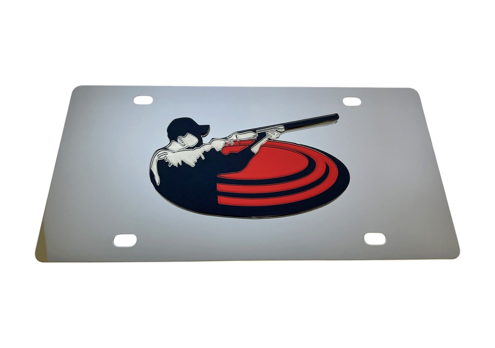 Skeet Shooting Stainless Steel License Plate