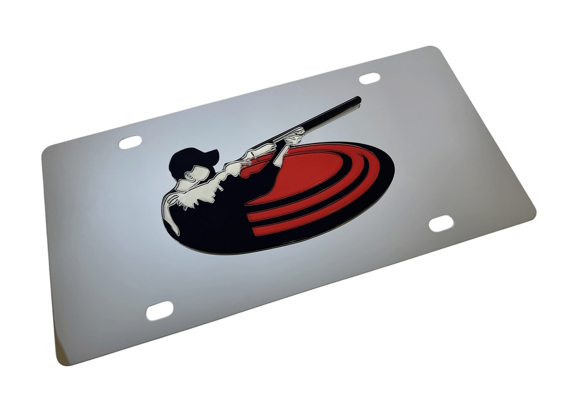 Skeet Shooting Stainless Steel License Plate