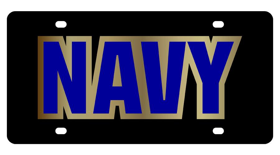 NAVY Acrylic License Plate