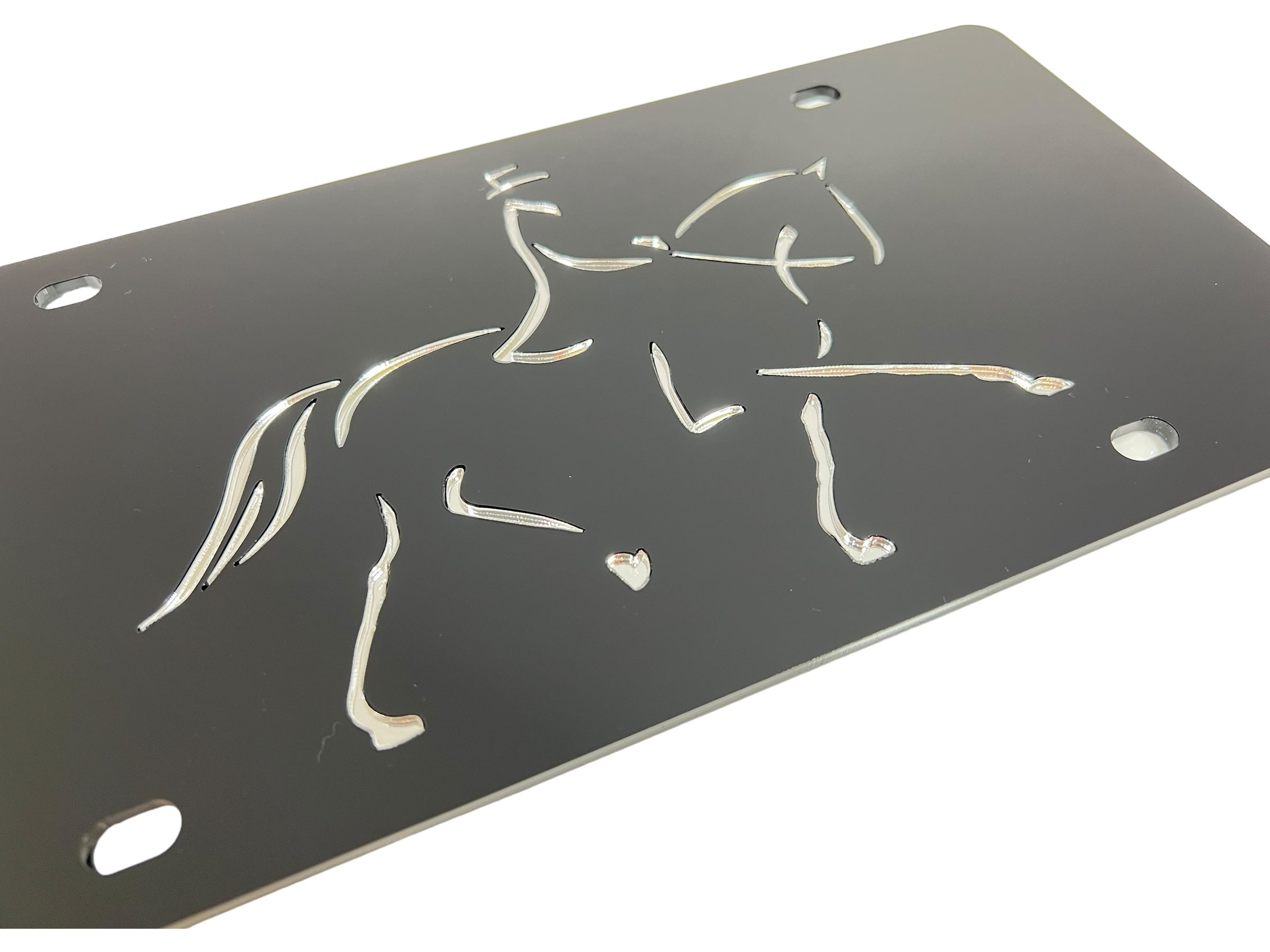 Dressage Horse Acrylic License Plate