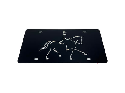 Dressage Horse Acrylic License Plate