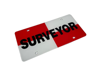 Surveyor Acrylic License Plate