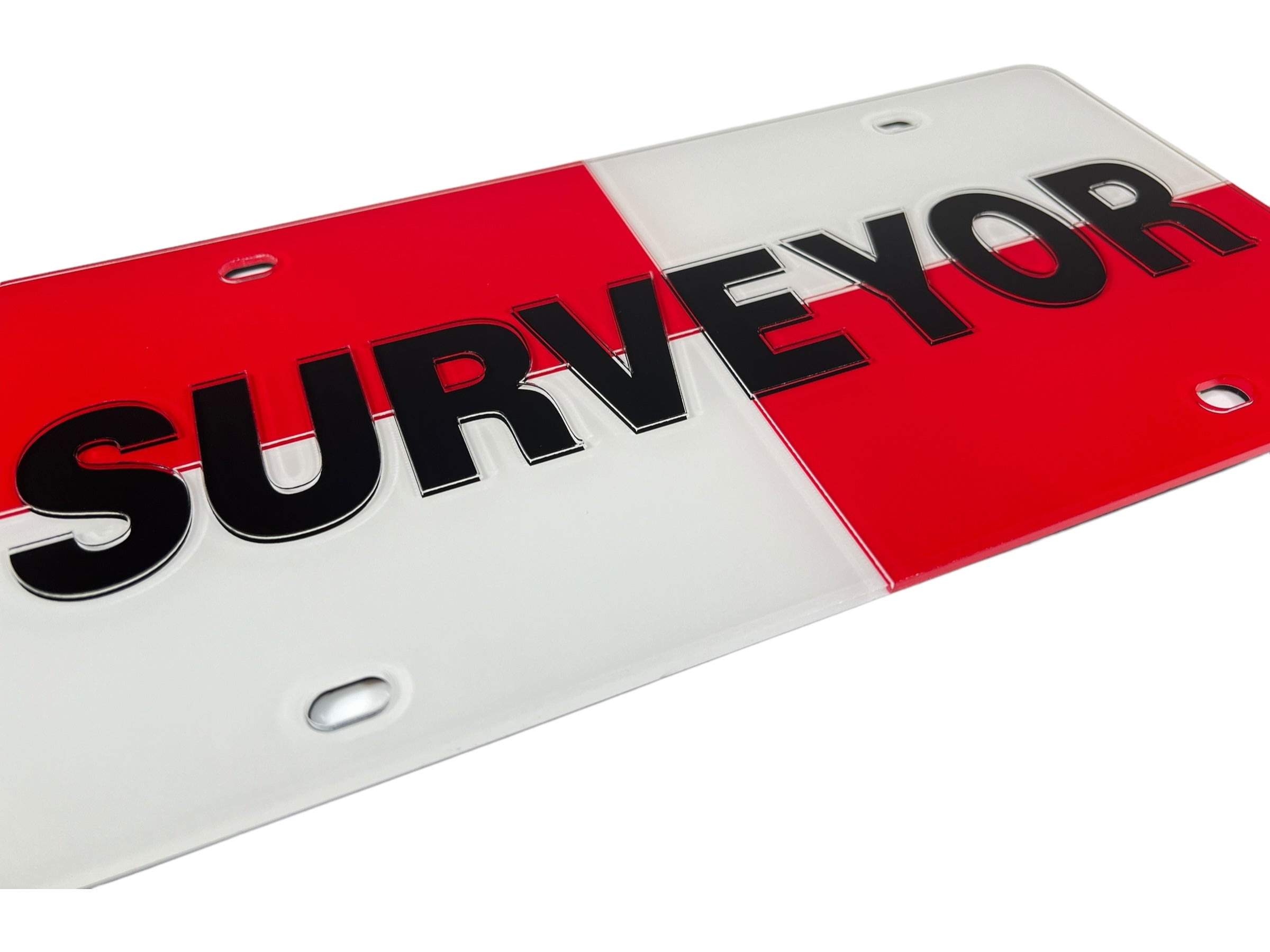 Surveyor Acrylic License Plate