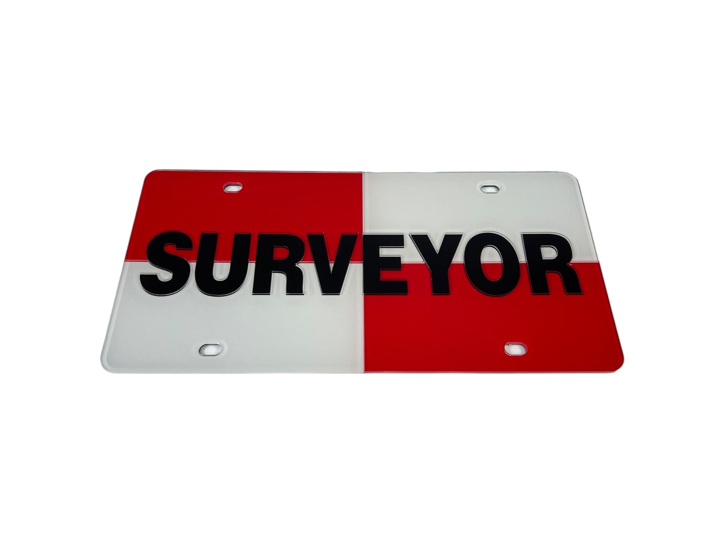 Surveyor Acrylic License Plate