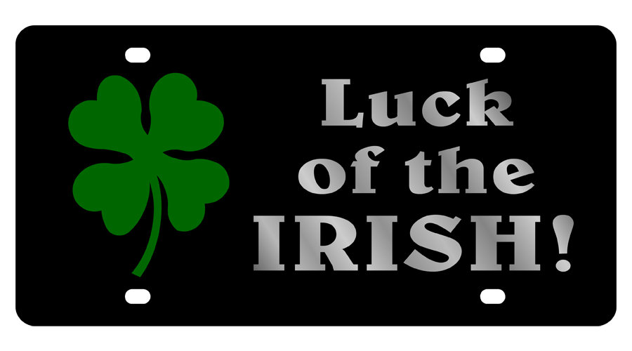 Luck of the Irish Carbon Steel License Plate