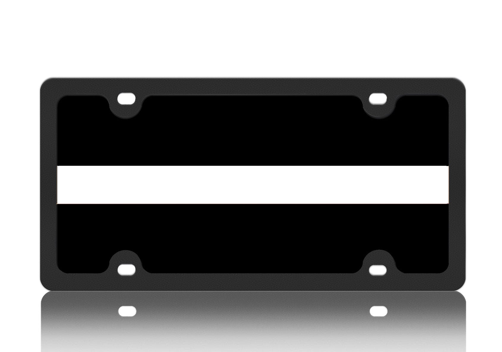 Thin Line Carbon Steel License Plate