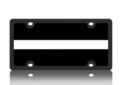 Thin Line Carbon Steel License Plate