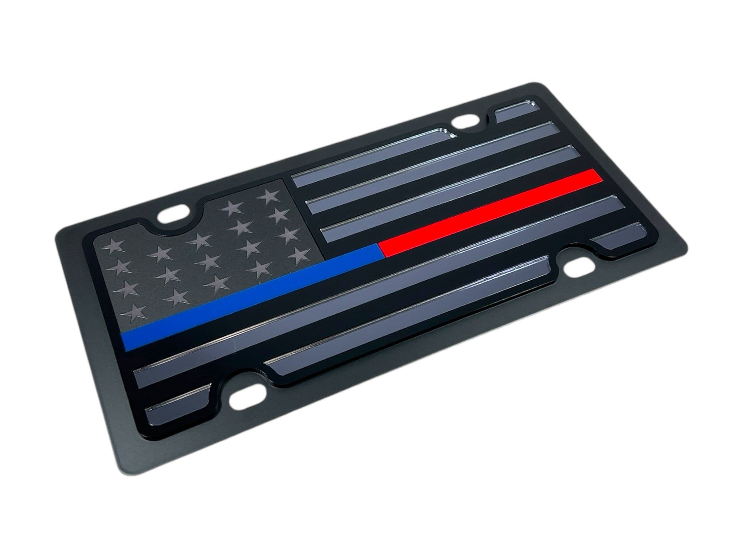 Blacked Out USA Flag Thin Red & Blue Line