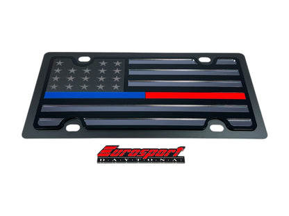 Blacked Out USA Flag Thin Red & Blue Line