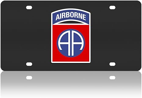 US 82nd Airborne Carbon Steel License Plate