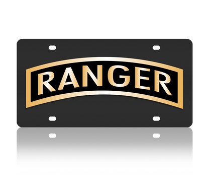 US Army Ranger Carbon Steel License Plate