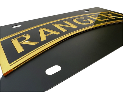 US Army Ranger Carbon Steel License Plate