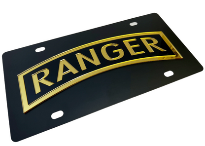 US Army Ranger Carbon Steel License Plate