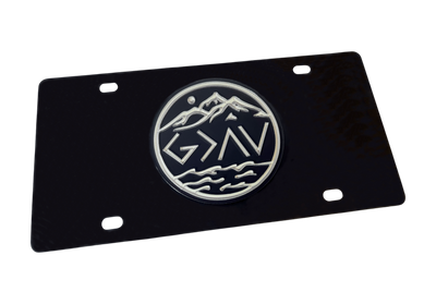 God Is Greater Than My Ups And Downs Carbon Steel License Plate