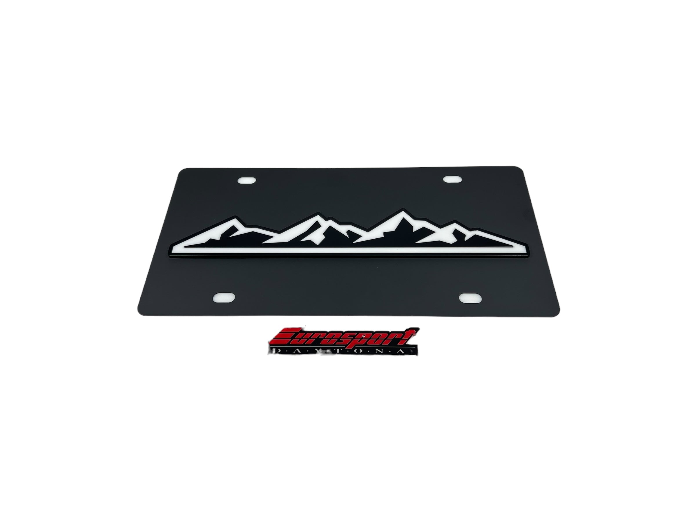 Mountain Range Carbon Steel License Plate