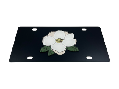 Magnolia Flower Steel License Plate
