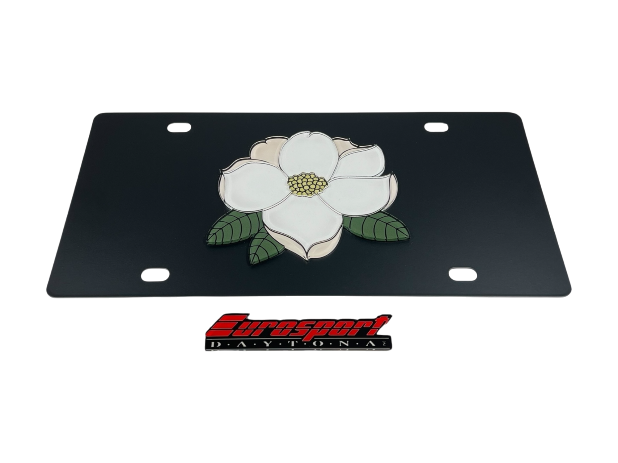 Magnolia Flower Steel License Plate