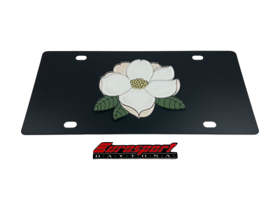Magnolia Flower Steel License Plate