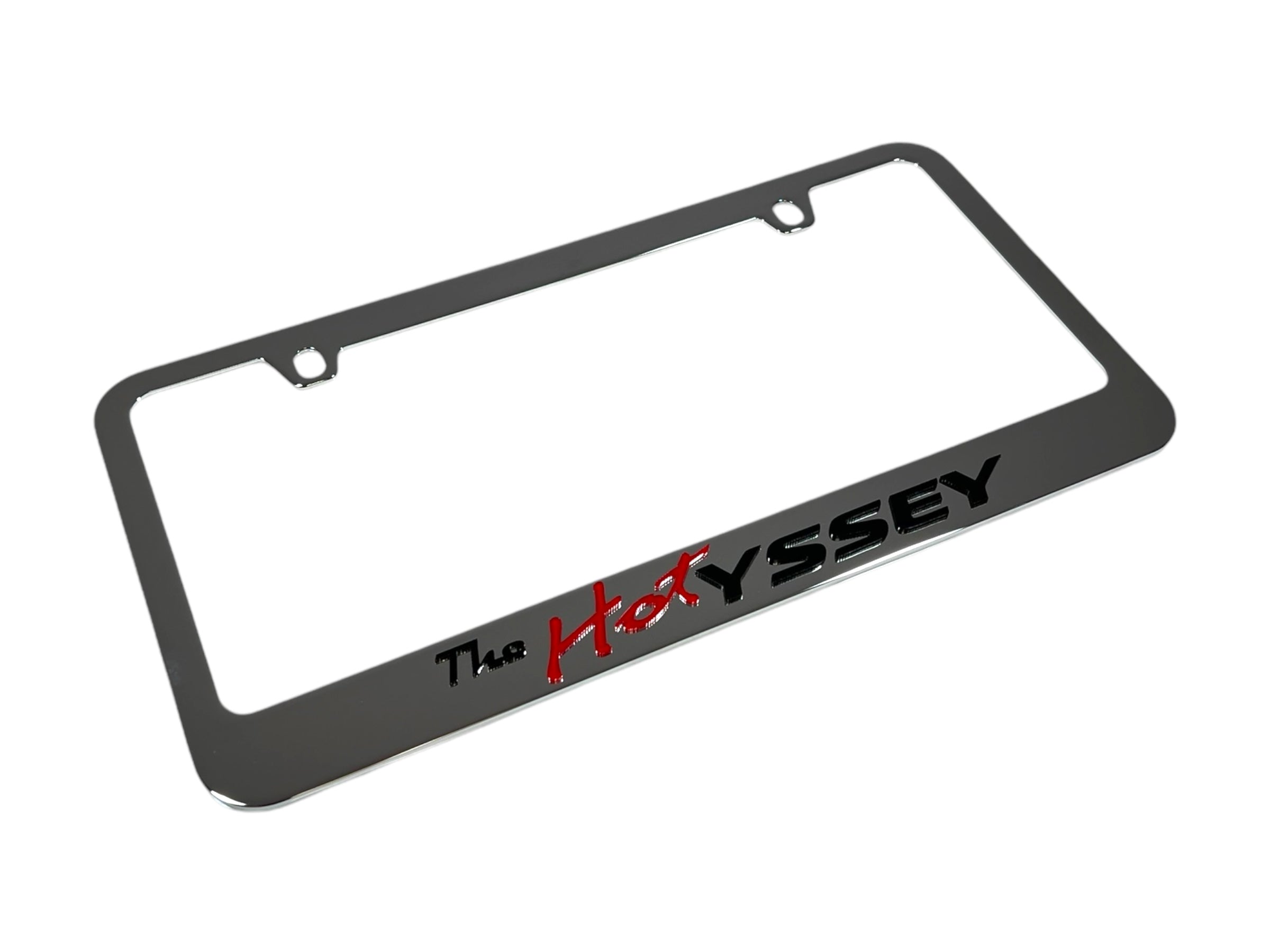 The HOT-YSSEY Chrome License Plate Frame