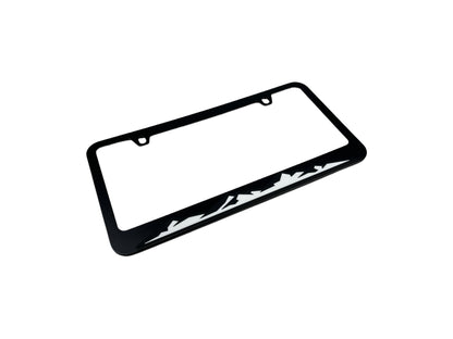 Mountain Range Black License Plate Frame