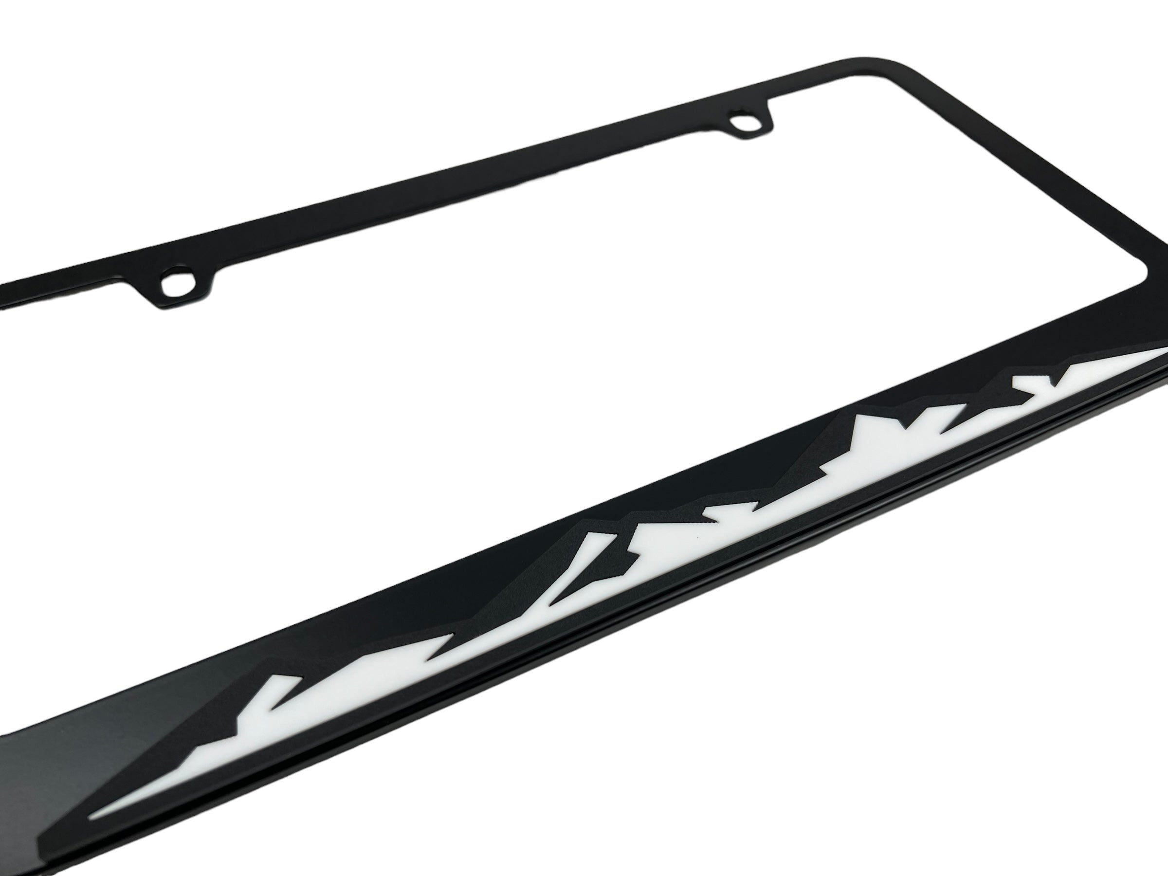 Mountain Range Black License Plate Frame