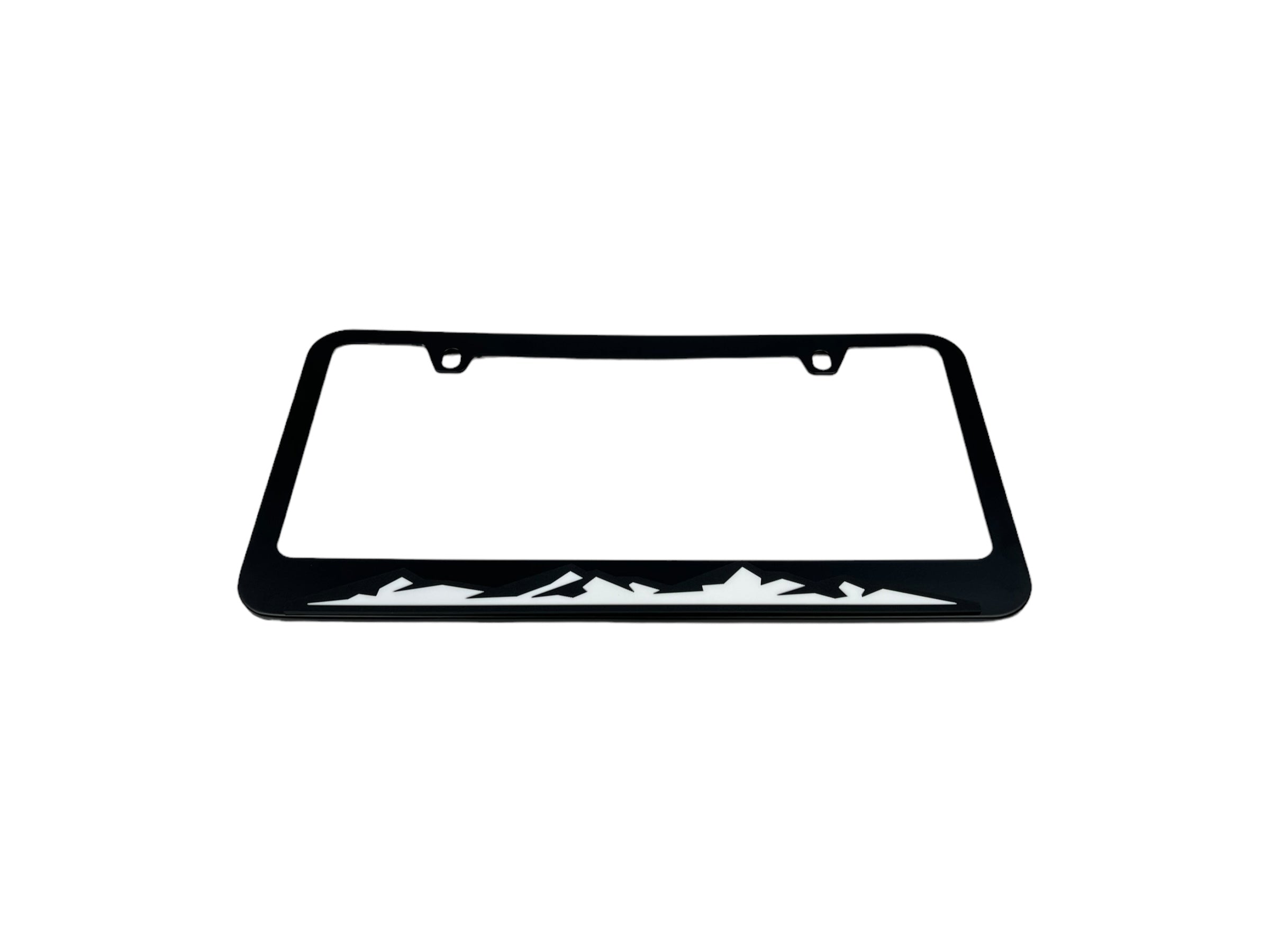 Mountain Range Black License Plate Frame