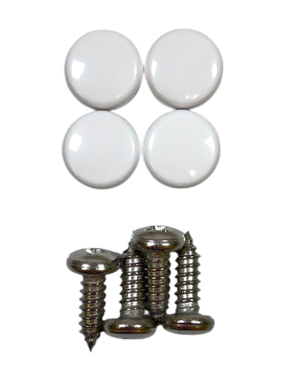 License Plate/Frame Generic Bolt Kit White (4 Piece)