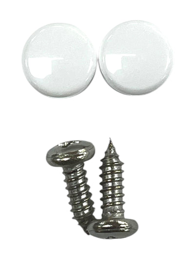 License Plate/Frame Generic Bolt Kit White (2 Piece)