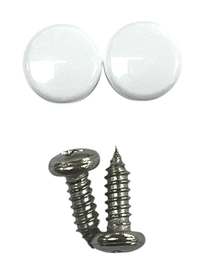 License Plate/Frame Generic Bolt Kit White (2 Piece)