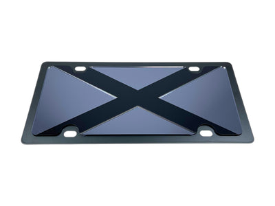 Alabama Blacked Out Carbon Steel License Plate