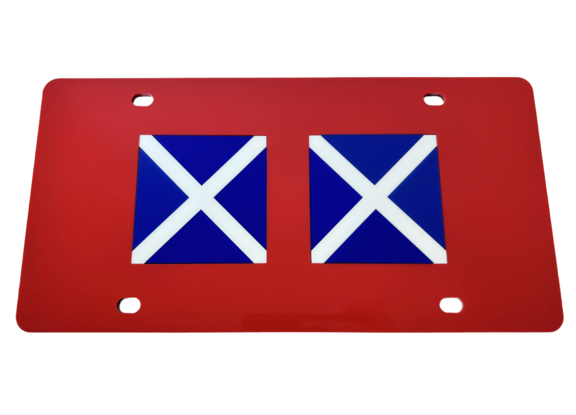 Custom 2 Letter Nautical Flag License Plate