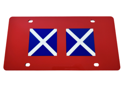 Custom 2 Letter Nautical Flag License Plate