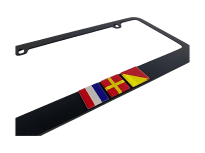 Custom Nautical Flag Monogram License Plate Frame