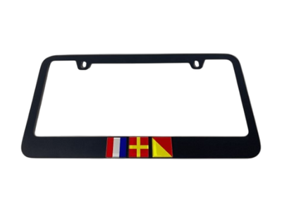 Custom Nautical Flag Monogram License Plate Frame