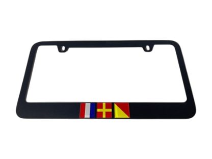 Custom Nautical Flag Monogram License Plate Frame