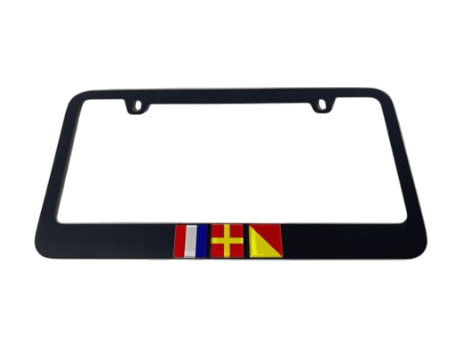 Custom Nautical Flag Monogram License Plate Frame