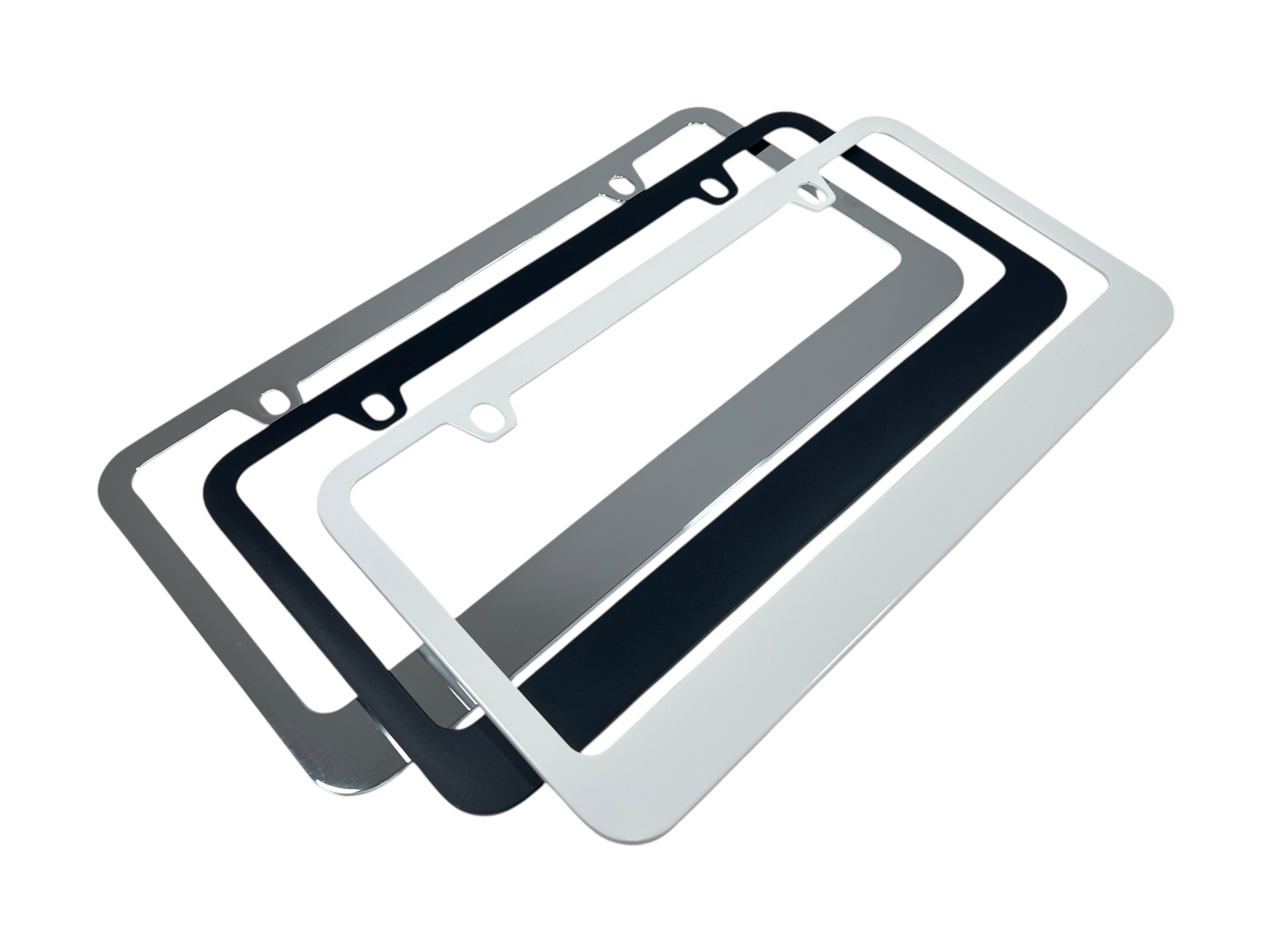 Wide Bottom 2 Hole Blank License Plate Frames